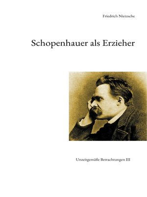 cover image of Schopenhauer als Erzieher